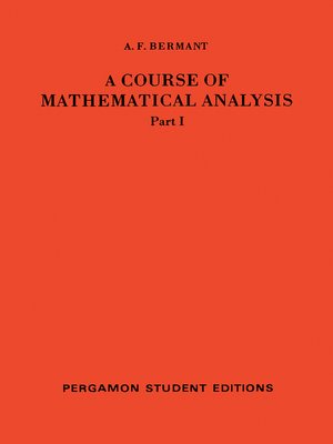 cover image of A Course of Mathematical Analysis